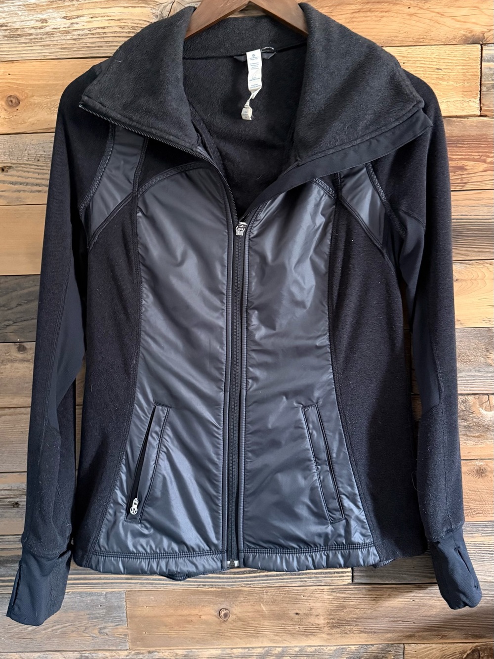 lululemon athletica Black Hybrid Zip Jacket